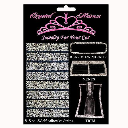 Diamond Metallic Silver Crystal Strips