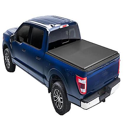 Tonneau Cover: Soft Folding, 2 Folds/ 3 Panels, Lockable via Tailgate Lock, Matte Black, Vinyl