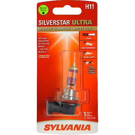 H11 SilverStar Ultra: Halogen Headlight Bulb, Brightest Downroad and Whiter Light, 1 Pack