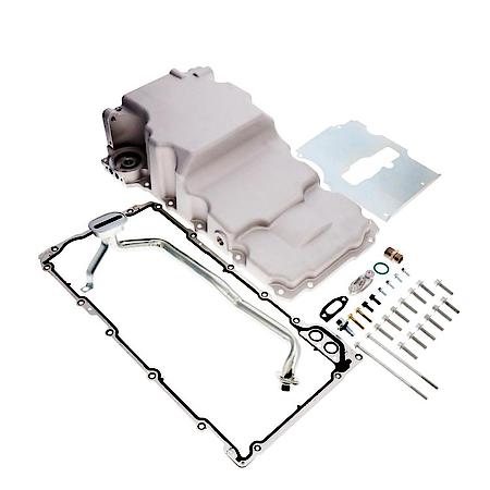 Satin Aluminum Low-profile Retro-fit LS 5.7 Quart Oil Pan with Added Clearance