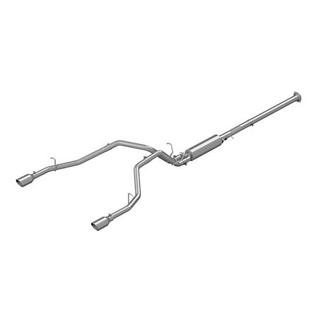 Aluminized Steel, With Muffler, 2.5"Pipe Dia, Single Exhaust With Dual Exit
