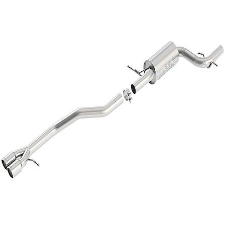 SS, 2.5"Dia Pipe, Single Exhaust With Dual Exit, Passenger Side Rear Exit