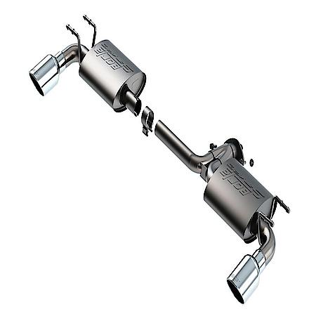 SS, 2.5" to Dual 2"Dia Pipe, Single Exhaust With Dual Exit, Split Rear Exit
