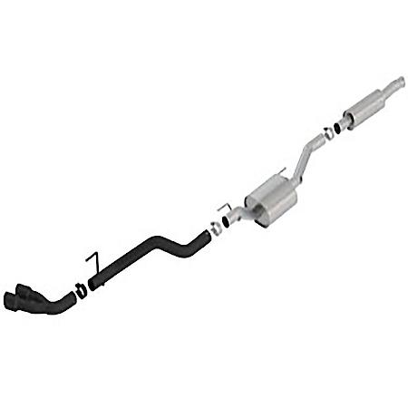 SS, With Muffler, 2.75"Dia Pipe, Single Exhaust With Dual Exit