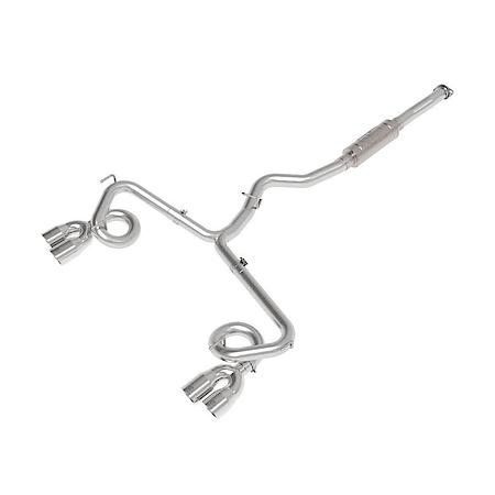 Takeda 3 In To 2-1/2 In 304 Stainless Steel Cat-Back Exhaust With Polished Tip