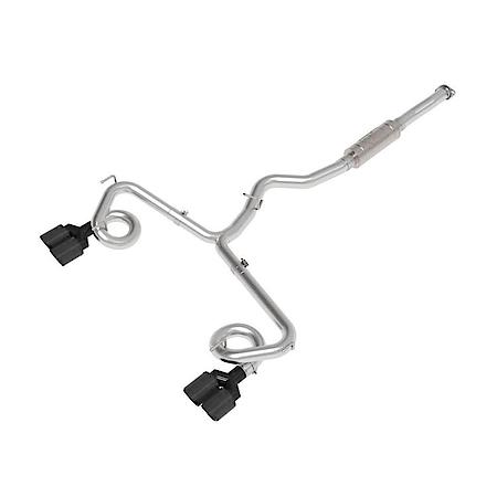 Takeda 3 In To 2-1/2 In 304 Stainless Steel Cat-Back Exhaust Carbon Fiber Tip
