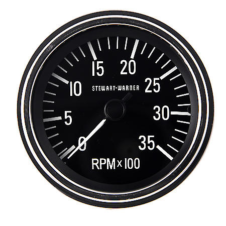 3-3/8" Deluxe Tachometer, Mechanical, 0-3,500 RPM