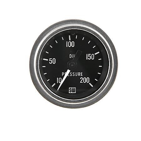 2-1/16" Deluxe Oil Pressure Gauge, Mechanical, 10-200 PSI