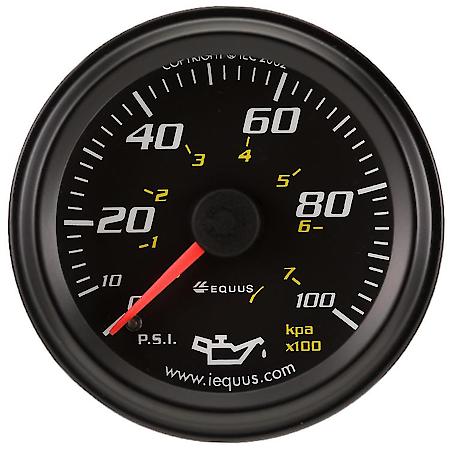 Gauge Console, Oil Pressure, 2", 0-100PSI, 270 Deg. Sweep Mech, Black, 6000 Series