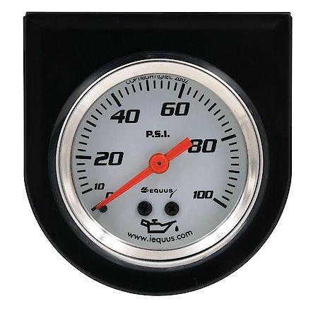 Gauge Console, Oil Pressure, 2", 100PSI, White Dial, Black Panel, 5000 Series