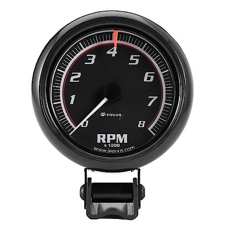Gauge, Tachometer, 2 1/2", 8K RPM, Black Dial, Black Case, 6000 Series