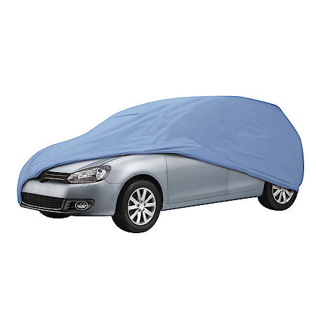 Car Cover, Blue 3 Layers, Fits Sedans Up to 15', Medium-Duty, Water Resistant, Outdoor Use