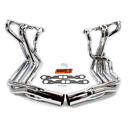D380-C 1 7/8" 4-Tube Full Length Header Chevrolet Corvette Small Block Chevrolet 63-82 Sidemount Chrome