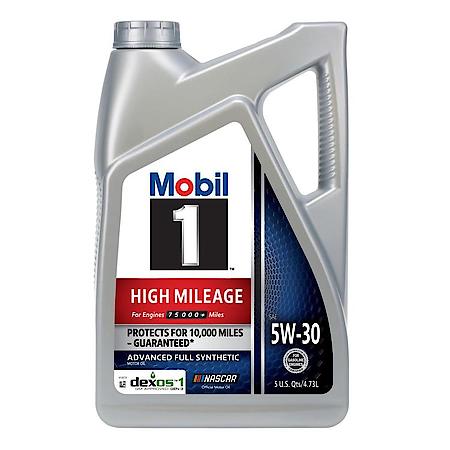 High Mileage 5W-30 Full Synthetic Motor Oil, Protection For 10K Miles, 5 Quart