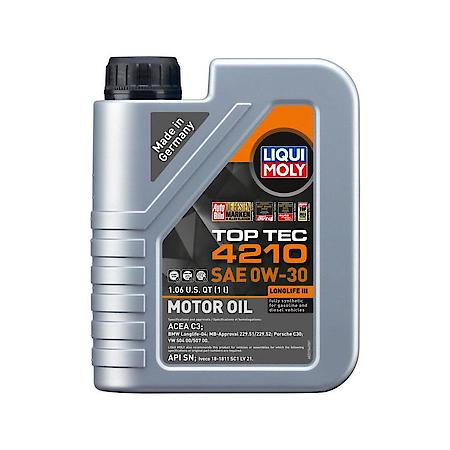 Top Tec 0W-30 Full Synthetic Motor Oil, Highest Fuel Economy, 1 Liter