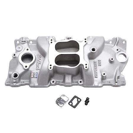 Performer Intake Manifold for 1955-86 Small-Block Chevy, Satin Finish