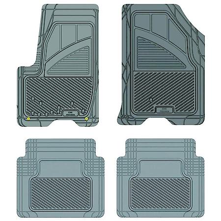 Custom Fit 4 Piece Floor Mat Set, Grey