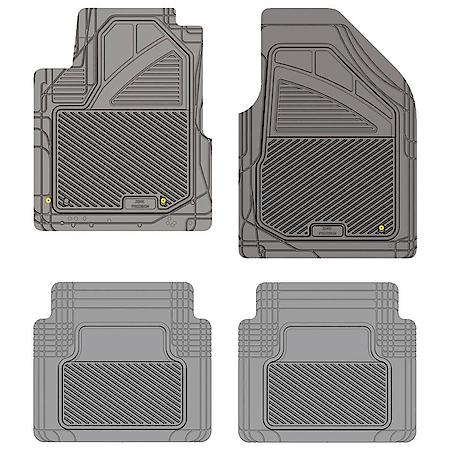 Custom Fit 4 Piece Floor Mat Set, Grey
