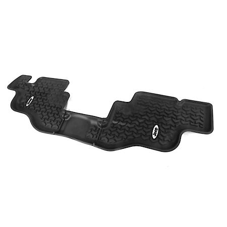All Terrain Floor Liner; Rear; Black; Jeep Logo