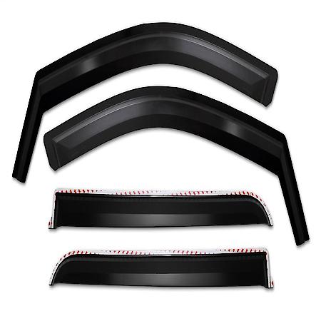 Low Profile, In-Channel With Tape, Matte Black, Polycarbonate, Set Of 4