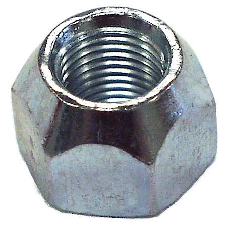 Wheel Lug Nut: OE Replacement, 1/2" -20 Right Hand, Open Ended Design, Silver, Steel, Single