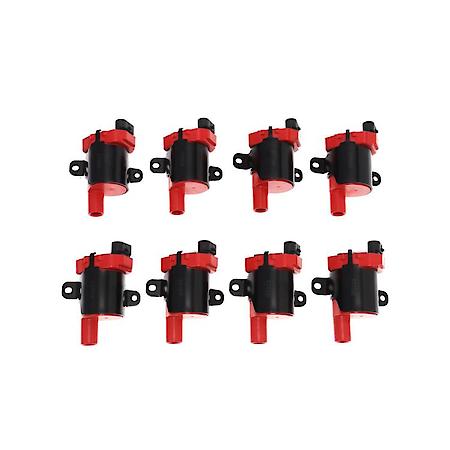 Red LS2 Truck Style 40,000 Volt Ignition Coils - Set of 8