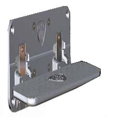 Cab Mount, Direct-Fit, Set Of 2, Flat Step, Non-Extendable, Stationary, Aluminum