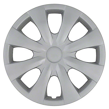 15 Inch, 8 Spoke, Silver Color, Plastic, Set Of 4, Standard Leg