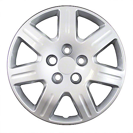 16 Inch, 7 Spoke, Silver, Plastic, Set Of 4, Bolt On