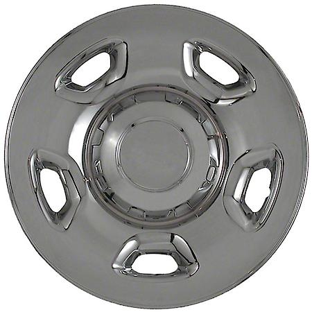 17 Inch, 5 Flat Spokes, Snap-On, Plated, Chrome, Abs Plastic, Set Of 4