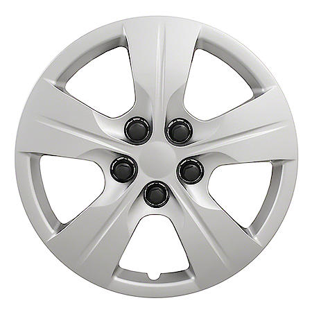 15 Inch, 5 Spoke, Silver, Plastic, Set Of 4
