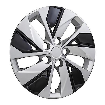16 Inch, 5 Split Spoke, Silver Color/ Black, Plastic, Set Of 4
