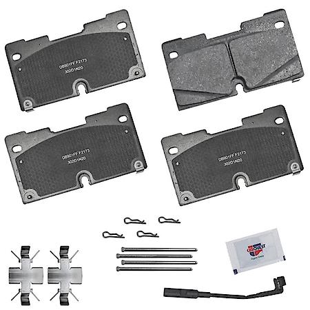 Severe Duty Front Brake Pads: Semi-metallic, With Hardware, Ideal for Heavy Towing - Front