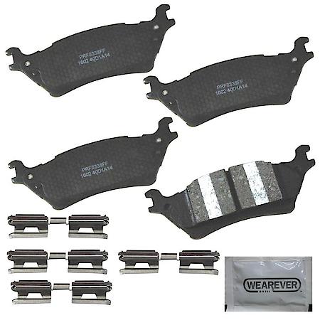 Brake Pads: With Hardware, Ceramic, Better Performance, Quiet - Rear