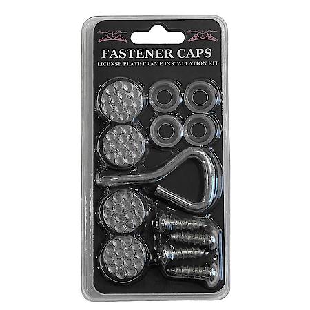 Silver Bling Fastener Covers, Includes 4 Screws and Screwdriver