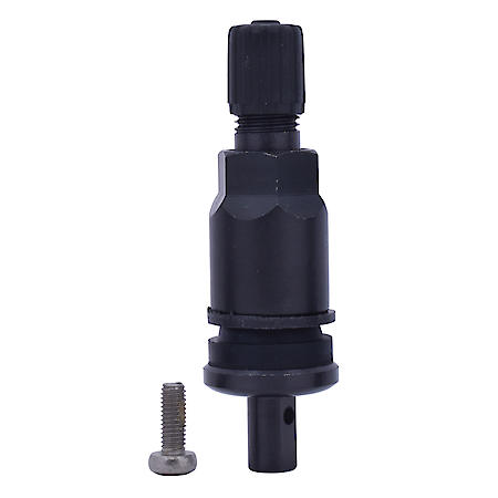 Clamp-In TPMS Service Kit: Metal, 0.453 Inch Black Anodized Valve Stem