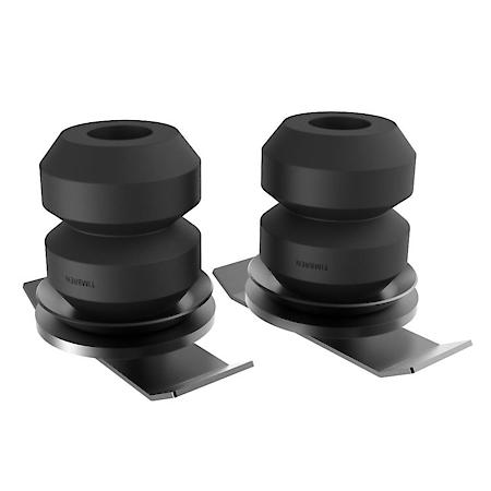 Leaf Helper Spring: Rubber Spring, Frame Mount, AEON Hallow Rubber, With Helper Springs/Brackets