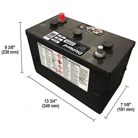Battery: 6V Battery: 5D Group Size, 880 CCA, 1100 CA, 250 Minute Reserve Capacity, Heavy-Duty