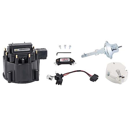 Engine Distributor Tune-Up Kit; Fits GM HEI V8 Dist w/Internal Coil; Black Cap