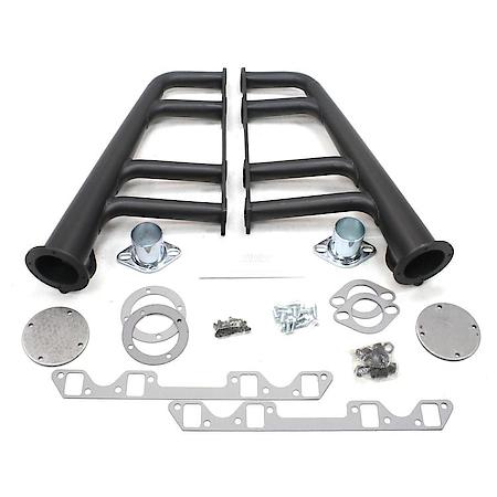 H8503 1 5/8"X3 1/2" Lakester Header Street Rod Lakester Buick Nail Head Hi-Temp Black Coated