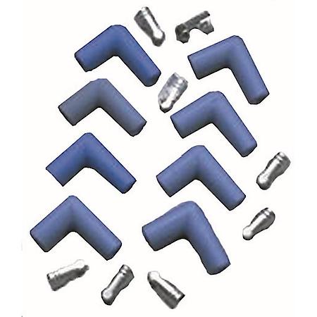 90 Degree Spark Plug Boot/Terminal Kit, Blue