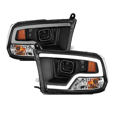 Halogen Bulb, Halogen, Clear/Amber Bulbs, Clear Lens, Black Housing, Set Of 2