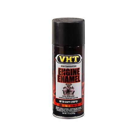 VHT, Engine Enamel, High Heat Spray Paint, Flat, Black, 11-oz