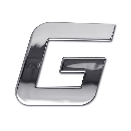 3D Custom Chrome Emblem, G Symbol, Letter G Emblem