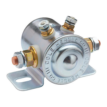 Continuous Duty Solenoid - 200A, SPST, normally open contacts, one circuit:off-on - 4 Terminals