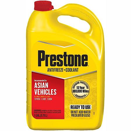 Antifreeze and Coolant: 50/50 Ready To Use, Original Equipment Asian Red, 1 Gallon