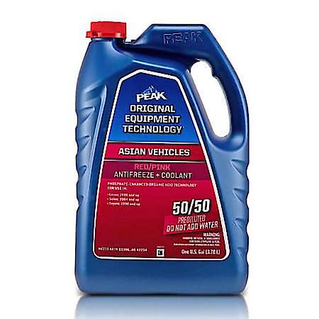 Original Equipment Asian Red/Pink Antifreeze + Coolant: 50/50 Ready-To-Use, 1 Gallon