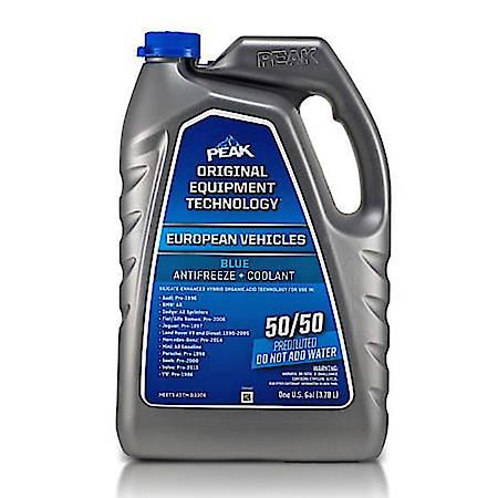 Original Equipment Euro Blue Antifreeze + Coolant: 50/50 Ready-To-Use, 1 Gallon