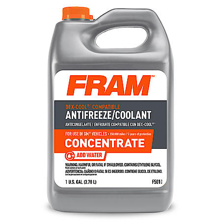 Antifreeze & Coolant: Concentrate, Dex-Cool Compatible, Protects Against Corrosion, 1 Gallon