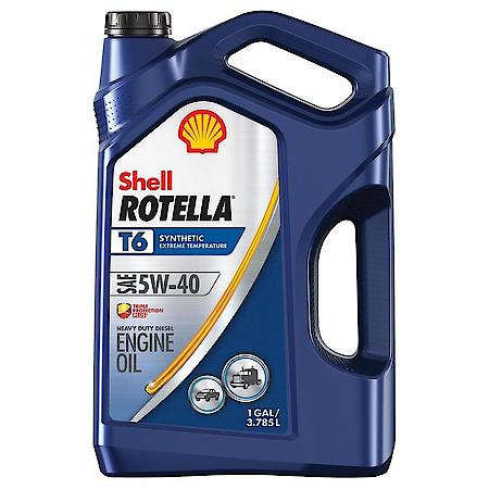 T6 5W-40 Full Synthetic Diesel Engine Oil, Enhanced Fuel Economy, 1 Gallon